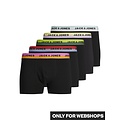 Jack & Jones Jack & Jones Men's Trunks Boxer Shorts JACSPLITTER 5-Pack Black