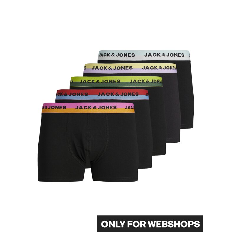 Jack & Jones Jack & Jones Men's Trunks Boxer Shorts JACSPLITTER 5-Pack Black