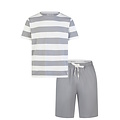 Phil & Co Phil & Co Men's Short Pajama Short Pajama Set Gray Striped