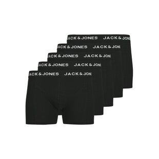 Jack & Jones Men's Boxer Shorts Solid Trunks JACANTHONY 5-Pack Black