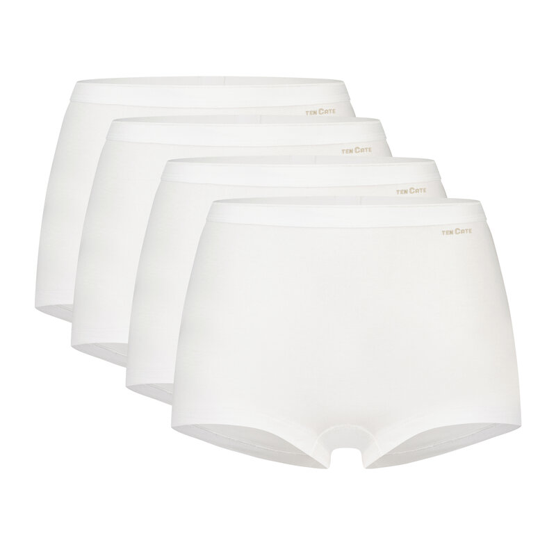 Ten Cate Ten Cate Ladies Boxer Shorts Bio Cotton 4-Pack White
