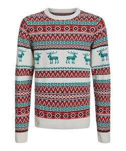 Jack & Jones Junior Christmas Sweater Boys JORSNOWBALL Moonbeam