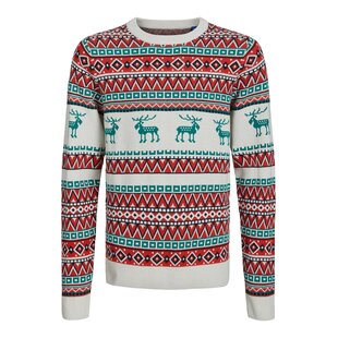 Jack & Jones Junior Christmas Sweater Boys JORSNOWBALL Moonbeam