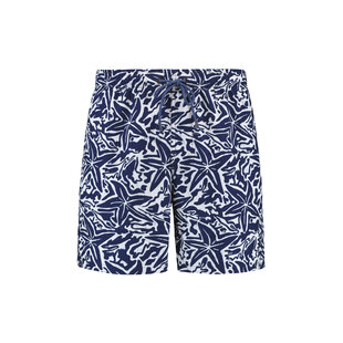 Shiwi Heren Zwemshort MIKE 7" Zeester Print Donkerblauw/Wit