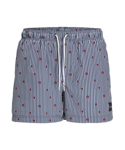 Jack & Jones Men's Swim Short JPSTMAUI JJSWIM Striped Lobster