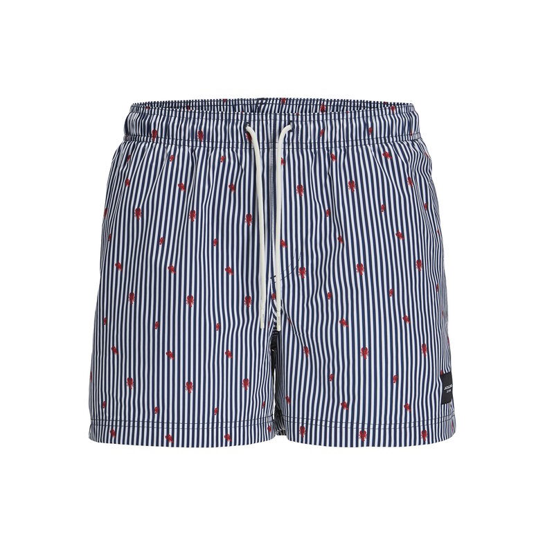 Jack & Jones Jack & Jones Men's Swim Short JPSTMAUI JJSWIM Striped Lobster