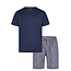 Phil & Co Phil & Co Heren Shortama Korte Pyjama Set Palm Donkerblauw