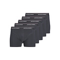 Jack & Jones Jack & Jones Heren Boxershorts Trunks JACAVERY Effen 5-Pack Grijs