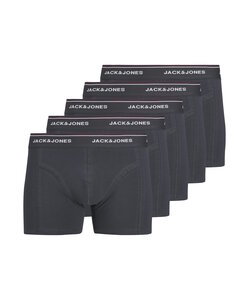 Jack & Jones Men's Boxer Shorts Trunks JACAVERY Plain 5-Pack Grey