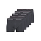 Jack & Jones Jack & Jones Heren Boxershorts Trunks JACAVERY Effen 5-Pack Grijs