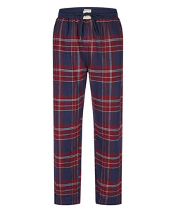 Phil & Co Men's Pyjama Pants Long Flannel Checkered Blue/Red