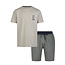 Phil & Co Phil & Co Heren Shortama Korte Pyjama Katoen Grijs