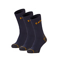 Cat Caterpillar Heren Werksokken Navy Blauw 3-Pack