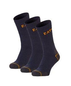 Caterpillar Men's Work Socks Navy Blue 3-Pack