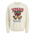 Jack & Jones Jack & Jones Heren Kersttrui JORHOLIDAY Off-White