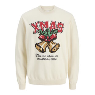 Jack & Jones Men's Christmas Sweater JORHOLIDAY Off-White