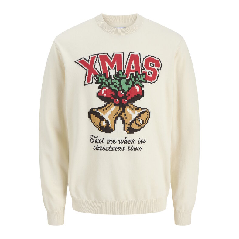 Jack & Jones Jack & Jones Men's Christmas Sweater JORHOLIDAY Off-White