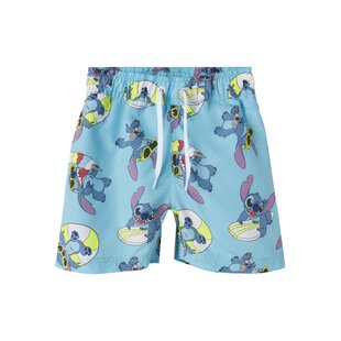 Name It Boys Long Swim Shorts NMMMIC Stitch Light Blue