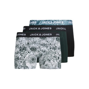 Jack & Jones Heren Boxershorts Trunks JACADRIAN 3-Pack Gebloemd