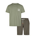 Phil & Co Phil & Co Men's Short Pants Short Pajama Set Green Process