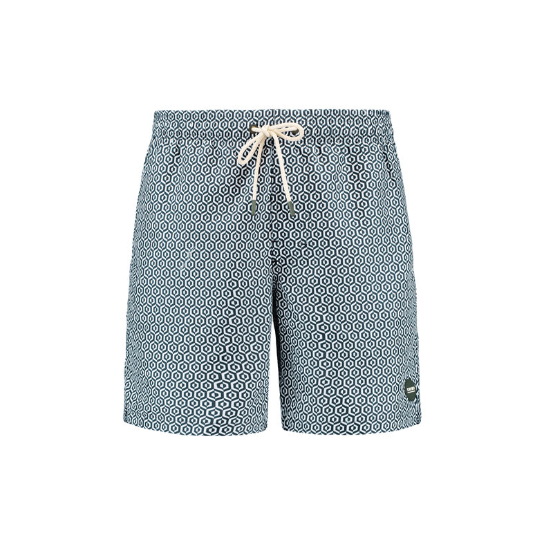 Shiwi Shiwi Men's Swim Short MIKE 7'' Maze Print Green/White