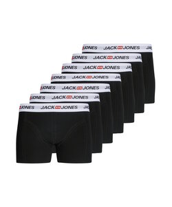 Jack & Jones Heren Boxershorts Trunks JACCORP 7-Pack Zwart