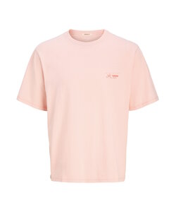 Jack & Jones Heren T-shirt JORALMERIA Relaxed Fit Ronde Hals Roze