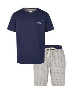 Phil & Co Heren Shortama Korte Pyjama Set Donkerblauw