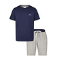 Phil & Co Phil & Co Men's Short Pants Short Pajama Set Dark Blue