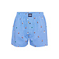 Happy Shorts Happy Shorts Wide Christmas Boxer Shorts Men's Skiing Santa Light Blue