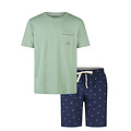 Phil & Co Phil & Co Men's Short Pajama Set Shortama Green/Dark Blue