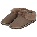 Apollo Apollo Dames Instap Pantoffels Teddy Taupe
