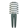 Phil & Co Phil & Co Heren Pyjama Set Lang Groen Gestreept