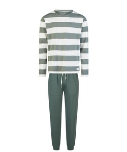 Phil & Co Men's Pyjama Set Long Green Striped