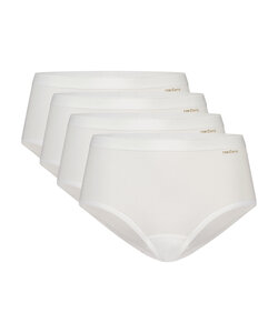 Ten Cate Dames Heupslip Midi Bio Katoen 4-Pack Wit