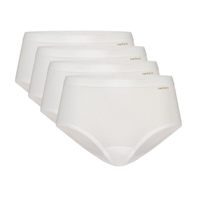 Ten Cate Ten Cate Ladies Hip Pants Midi Organic Cotton 4-Pack White