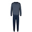 Phil & Co Phil & Co Heren Pyjama Set Interlock Donkerblauw Gestreept