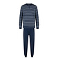Phil & Co Phil & Co Men's Pyjama Set Interlock Dark Blue Striped