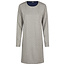 By Louise By Louise Dames Nachthemd Lange Mouw Katoen Gestipt Grijs