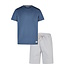 Phil & Co Phil & Co Men's Short Pajama Short Pajama Set Blue Striped