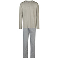 Phil & Co Phil & Co Heren Pyjama Set Lang Grijs Gestreept