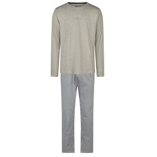 Phil & Co Men's Pyjama Set Long Gray Striped