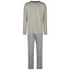 Phil & Co Phil & Co Men's Pyjama Set Long Gray Striped