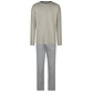 Phil & Co Phil & Co Heren Pyjama Set Lang Grijs Gestreept