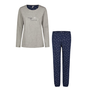 By Louise Dames Pyjama Set Lang Katoen Grijs