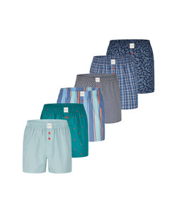 Phil & Co Wijde Boxershorts Heren 6-Pack Multipack D505