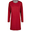 By Louise By Louise Dames Nachthemd Lange Mouw Katoen Gestipt Rood
