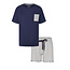 By Louise By Louise Dames Korte Pyjama Set Shortama Blauw