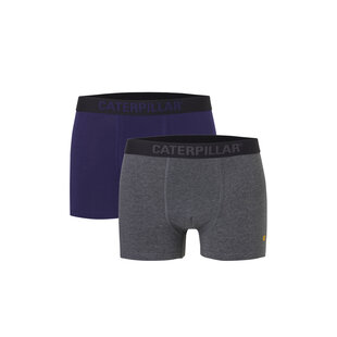 CAT Men's Boxer Shorts 2-Pack Plain Gray/Blue