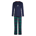 Happy Shorts Happy Shorts Ladies Christmas Pajama Set With Print Flannel Checkered